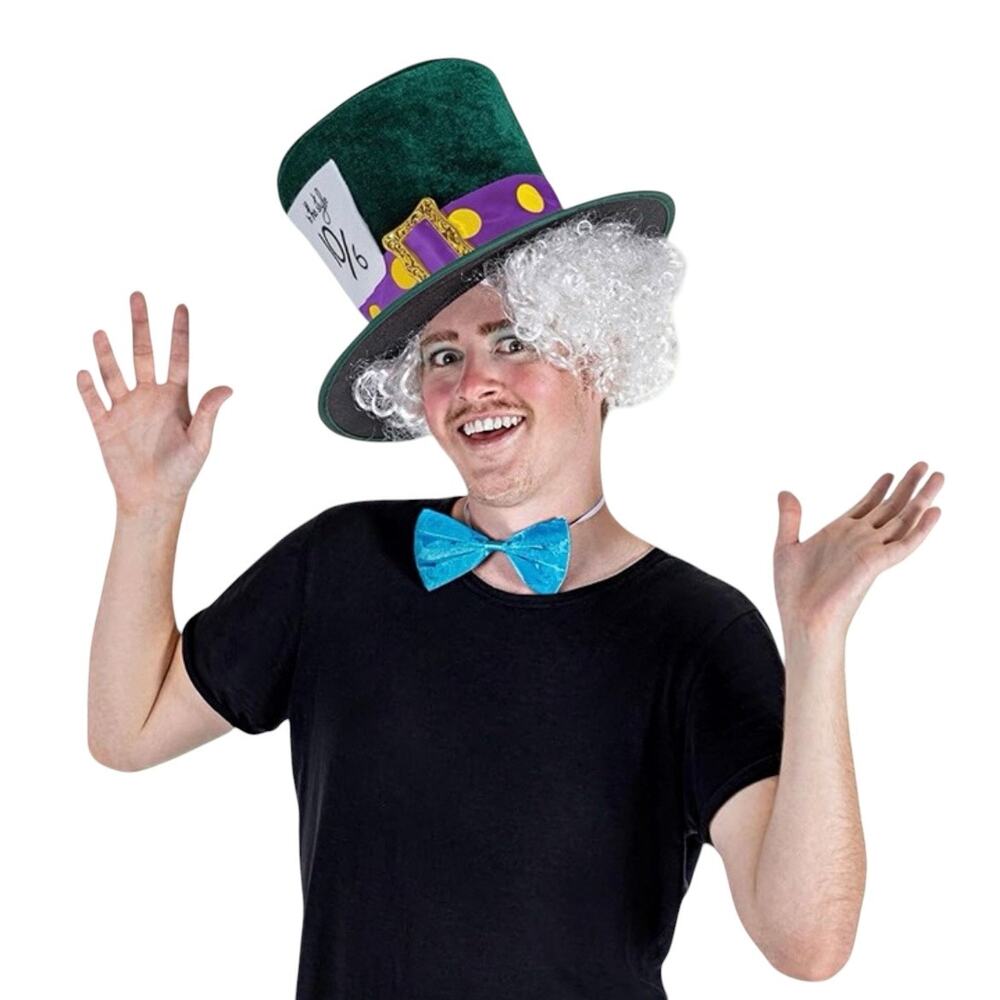 Hauntlook Wonderland Mad Hatter Costume Accessory Set Adult Unisex One Size NWT